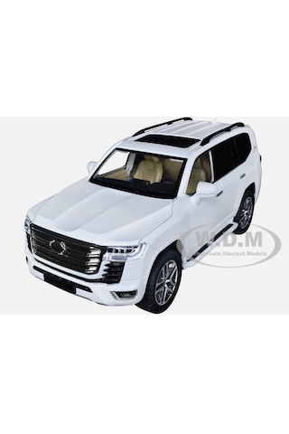 Kutulu Koleksiyon 1 / 24 Ölçek Toyota Land Cruiser Beyaz Metal Araba