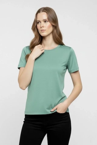 Defymoda T-shirt Bisiklet Yaka Slim Fit Likralı Tişört Günlük Basic Body - Mint Yeşili Mint Yeşili