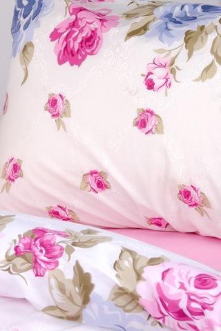 Aytunç Güllü %100 Pamuklu Çift Kişilik Nevresim Takımı 200x22... Beyaz