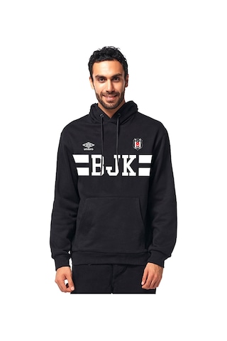 Umbro Beşiktaş Kapüşonlu Erkek Siyah Basketbol Sweatshirt 2024/25 Siyah