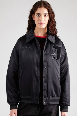 Nike Michael Jordan Varsity Loose Fit Bomber Jacket Black Kadın Bol Kesim Ceket Mont Siyah Siyah