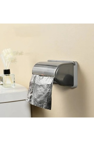 Gajeena Duvar Tipi Siyah Gri Çöp Poşeti Tutucu, Abs Plastik, 17x8x7.5cm, Ev Ofis Uygun, Pratik Ve Boşluk Tasarrufu Sağlar Gri