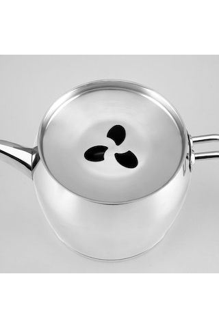 Nehir Florina Midi Orta Boy Paslanmaz Çelik 0.85-1.70 Lt. Çaydanlık Takımı Gri