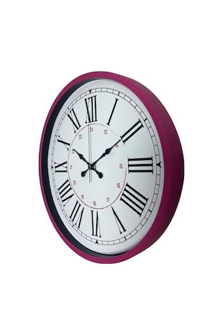 Pembe 36 Cm Dekoratif Duvar Saati Çok Renkli