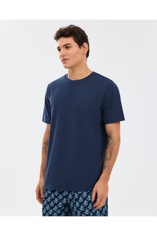 Skechers Organic Coll. M Short Sleeve T-shirt Erkek Lacivert Tshirt S241166-0505 Lacivert