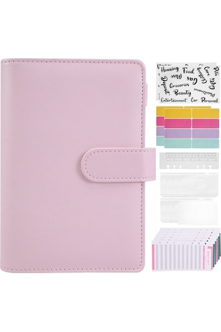 Dinosaurs A6 Bütçe Bağlayıcı, Fermuarlı Zarflar, Bütçe Planlayıcı Kitap Düzenleyici, Bütçeleme Için Nakit Zarflar Pembe Altın
