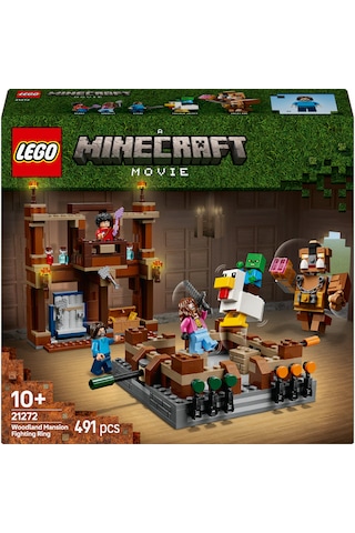 LEGO® Minecraft® Orman Malikanesi Dövüş Ringi 21272 - 10 Yaş ve Üzeri Çocuklar için Yaratıcı Oyuncak Yapım Seti (491 Parça)