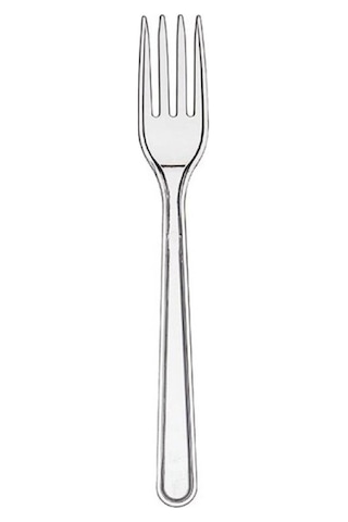 Point Plastik Lüx Şeffaf Çatal - 3000 Adet - Koli Şeffaf