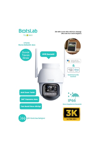 Smart W311 Outdoor Kamera 3k / Çift Yönlü Ses / 360 / Akıllı İnsan Takibi