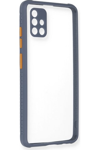 Gld-spt- Newface Samsung Uyumlu Galaxy A71 Kılıf Miami Şeffaf Silikon - Gri