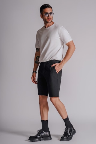 Braccas Erkek Yandan Cepli Klasik Bel Slim Fit Chino Şort Siyah Siyah