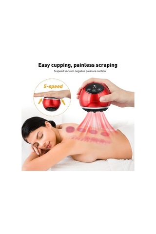 Willowhaven 3 In 1 Elektrikli Vakum Çukurluğu Cihazı Vücut Masajı Kırmızı Renkli Model Kırmızı