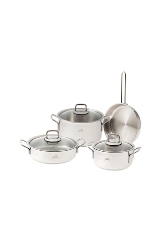Jumbo Lyon 7 Prç Çelik Tencere Seti Renkli