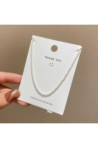 Aksesuarlar İçin Benzersiz Tasarıma Sahip Kırmızı Örme Kolye Ağ Takı Silver