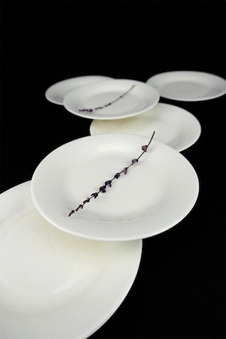 Digithome İstanbul 6 Lı Porselen Pasta Ve Sunum Tabağı Seti 19 Cm Krem - Tl4036327 C320.003
