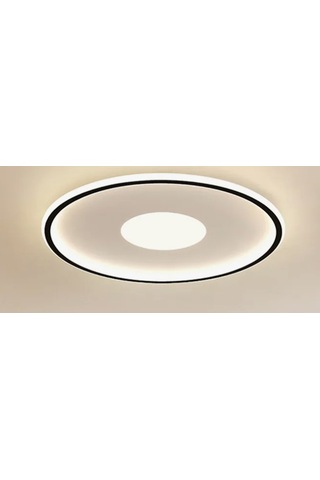 Siyah Ø40 cm Yuvarlak 3000K Sarı Işık Led Tavan Lambası