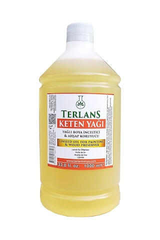 Terlans Ağartılmış Keten Yağı Resim Yağı 1000 ML