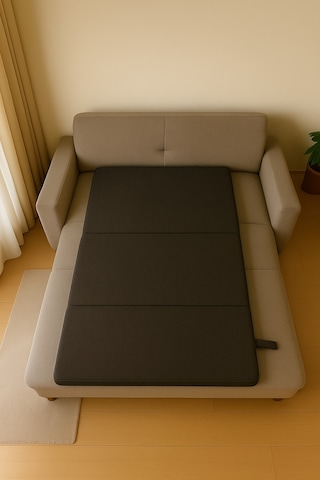 Antrasit Katlanır Sünger Misafir Yer Yatağı Ve Balkon Minderi 7cm Antrasit