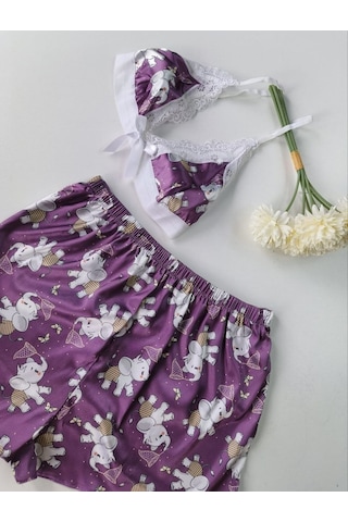 Şortlu Sexy Takım Çok Renkli