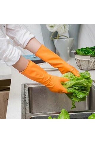 Wrxmıjnhgsa İndirimi, Eldivenler Eldivenler El Yıkama Kauçuk Uzun Temizlik Sıcak Eldivenler Mutfak Lateks Bulaşık Yıkama Aletleri Bulaşık Eldivenleri Mutfak Yemek Bar Diğer