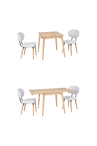 Vilinze Akdeniz Sandalye Avanos Ahşap Mdf Mutfak Masası Takımı - 70x140 Cm