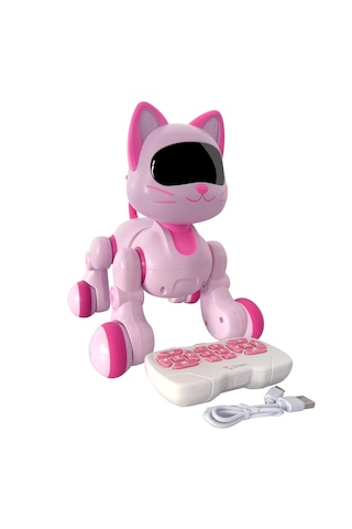 Oyuncak Uzaktan Kumandalı Sesli Işıklı Akıllı Robot Kedi