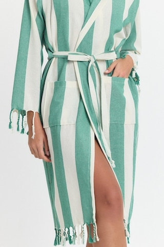 Mulberry Striped Peştemal Bornoz Banyo Ve Plaj Elbisesi Yeşil