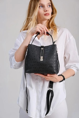 Just Polo Kadın Orta Boy Ayarlanabilir Askılı Şık El & Omuz Çantası Shoulder Bag Siyah