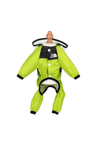 Köpekler İçin Mevsim Evrensel Yağmurluk Dört Ayaklı Giysiler Şeffaf Pu Su Geçirmez Giysiler, Boyut: M Elma Yeşili