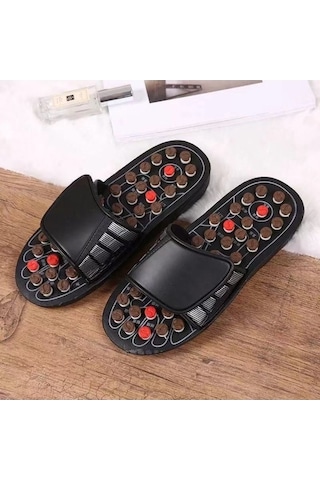 Maoyaya Ebedi Şans Akupunktur Noktalı Dönen Masaj Terlikleri 44-45 Fw Beyaz-kırmızı Sağlık Beyaz - Kırmızı