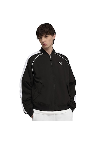 Puma T7 Bomber Unisex Siyah Günlük Stil Ceket 63502201 Siyah