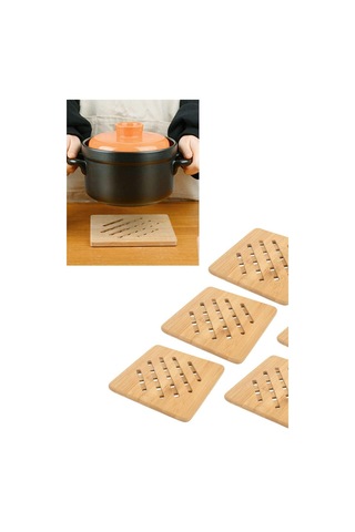 Nishev 2'li Bambu Lüx Yatay Desenli Kare Nihale