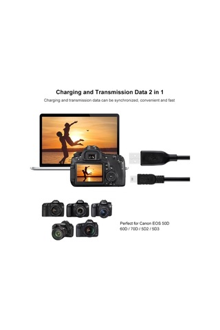 Mini Usb Kablosu / Veri Kablosu Canon Eos 50d / 60d / 70d / 5d2 /