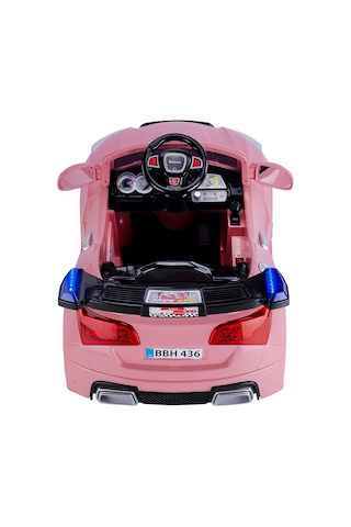 Babyhope 436 Kumandalı 12v Akülü Araba Pastel Pembe Çok Renkli