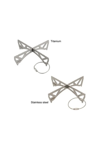 Bloomnest Titanyum/tencere Taşınabilir Reaktör Rafı Paslanmaz Ocak Mini Mekan Lixada İçin Gümüş Dış Çelik Çapraz Buhar Braketi Ayak Pv Gümüş