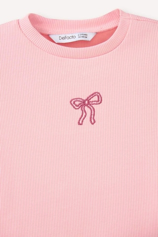 Defacto Fiyonk İşlemeli Tişört Kız Bebek B7544A526SM Pembe
