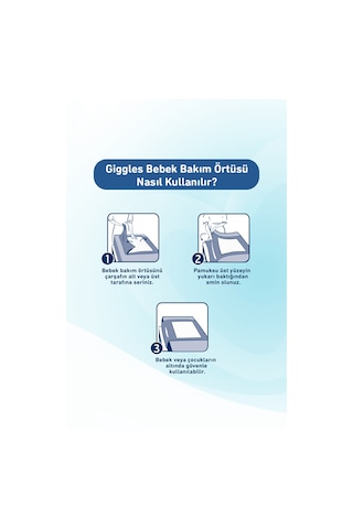 Giggles Bebek Bakım Örtüsü 60x60 Alt Açma Bezi 12 Paket 120 Adet