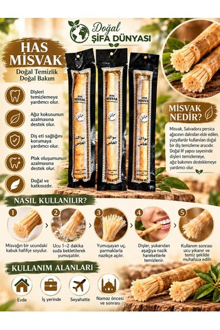 Misvak Taze Yaş Lifli Ve Vakumlu Agız Ve Diş Sağlıgı 1 Adet