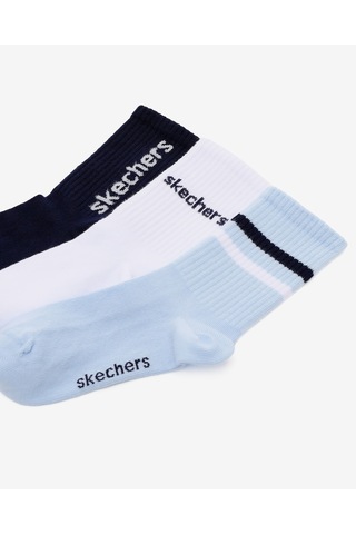Skechers 3'lü Paket Funny Script Uzun Çorap Büyük Erkek Çocuk Lacivert-mavi-beyaz Sk2520126-3474