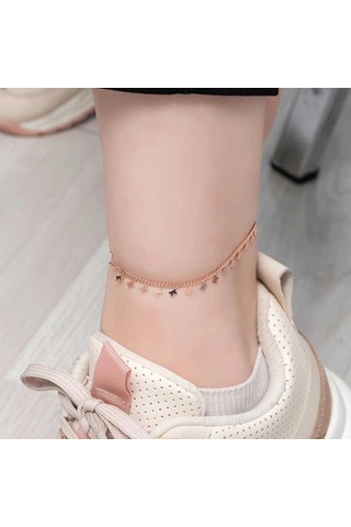 925 Ayar Gümüş Rose Kelebek Halhal T8099 599599 A - Gümüş