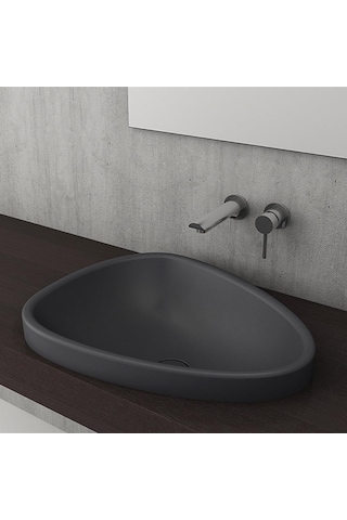 Bocchi Etna Tezgah Üstü Lavabo 58 CM Mat Antrasit 1112-020-0125