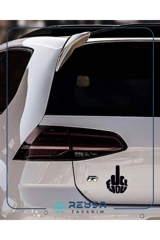 F Ck You Sticker 17x17 Cm Siyah