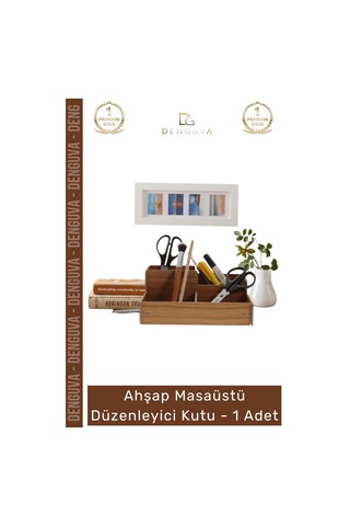 Ahşapdüzenleyici Ofis Çalışma Masası Organizer Kalemlik Bölmeli Doğal Şık Ahşap Masaüstü Düzenleyic Çok Renkli