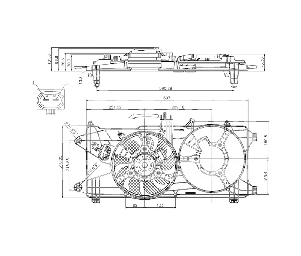Fan Motoru Davlumbazlı Fıat Doblo 1.3 Mjet 2003 1.9jtd 2001 Euro 3 Tek Motorlu Klimasız 51755589 51738799