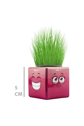 Veraura Lifestyle Çim Adam Mini Küp Emoji Figürlü 1 Adet Sarı