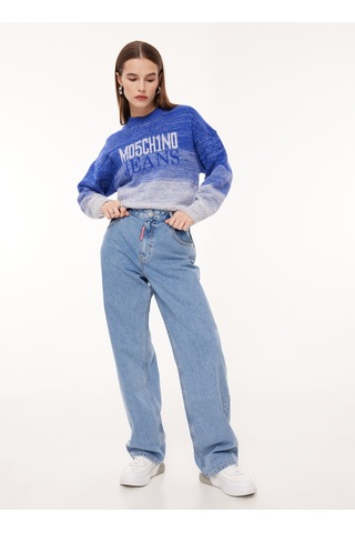 Moschino Jeans Mavi Kadın Denim Pantolon A0336 İndigo