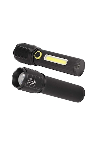 Powermaster Jf-72 X2000 Zoomlu Flash Özellikli Şarjlı Metal Kasa El Feneri - Çok Renkli