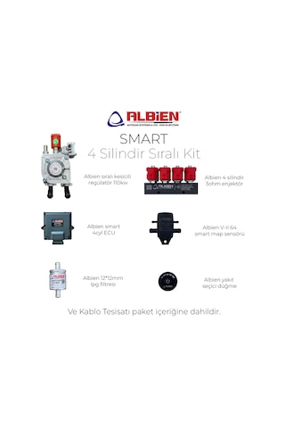 Albien Kesicili Sıralı Sistem Smart 4 Silindir Lpg Kit