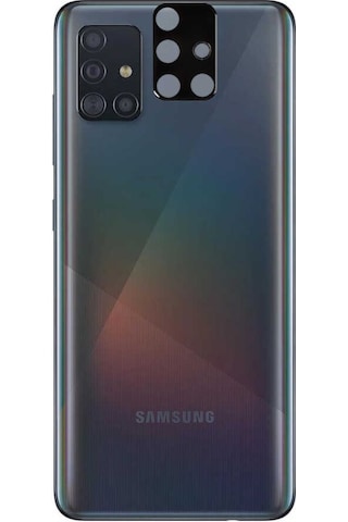 Galaxy A51 Zore 3D Kamera Camı Siyah