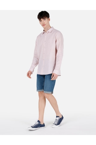 Colin's Colins Normal Kesim Shirt Yaka Pembe Erkek Uzun Kol Gömlek Cl1068759 Cl1068759 Q1.v1 Plı Pembe